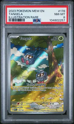 PSA 8 Tangela 178 Illustration Rare Pokemon 2023 Pokemon Mew En-151 - Image 1