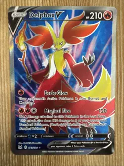 Delphox V 173/196 Pokemon TCG Sword & Shield Lost Origins Ultra Rare NM - Image 1