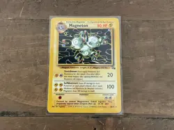 Pokemon 1999 WOTC Magneton 26/62 Rare Card Fossil Set - Image 1