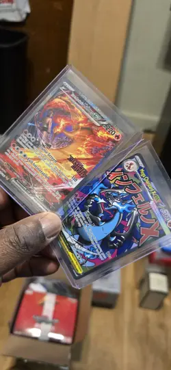 Pokemon Mega Charizard X EX 023 & Team Rocket's Moltres EX UPC Promos - NM - Image 2