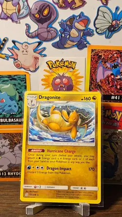 Pokemon Card Dragonite 151/236 Non-Holo Rare Unified Minds - NM - Image 1