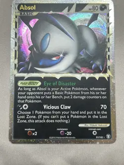 2010 Pokemon HeartGold & SoulSilver Triumphant Absol #91/102 NM (reserved) - Image 2