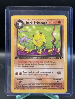 1st Edition Pokemon Team Rocket #43/82 Dark Primeape - Image 1