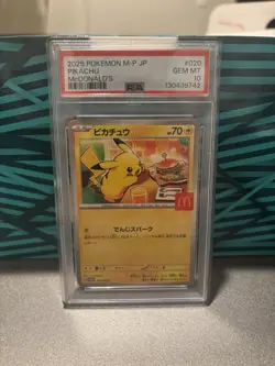 Pikachu McDonald’s Promo PSA 10 - Japanese Pokemon Card - Gem Mint - Image 1