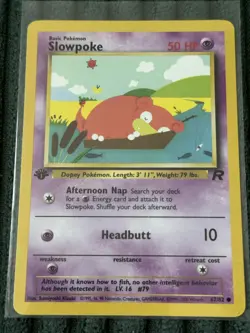 Pokemon Team Rocket 1st Edition Slowpoke 67/82 - Image 1
