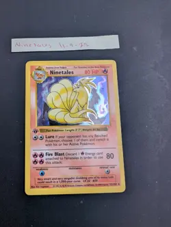 Ninetales Base Set Shadowless 1st Edition 12/102 Holo RARE 1999 Pokemon - Image 1