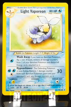 Pokemon TCG Card - Light Vaporeon 52/105 Neo Destiny Uncommon Vintage - Image 1
