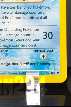 Pokemon TCG Card - Light Vaporeon 52/105 Neo Destiny Uncommon Vintage - Image 5