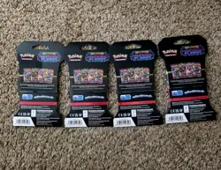 EMPTY Pokemon Mega Evolution Phantasmal Flames 4x Sleeved Booster Packs ARTWORK - Image 2