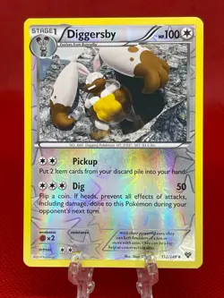 Pokemon TCG Diggersby 112/146 Reverse Holo X&Y Base Set XY English 2014 LP - Image 1