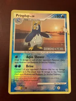 Prinplup 58/130 Diamond & Pearl STAMPED Promo Reverse Holo Pokemon TCG Card - Image 1