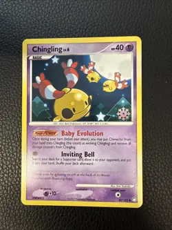 Pokemon TCG Chingling 42/123 Countdown Calendar Snowflake Stamped Promo Card - Image 1
