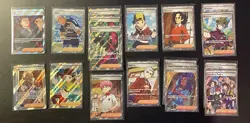 Lot 17 Pokemon Trainer & Supporter Cards Full Art Cards TCG Giovanni Atticus Etc - Image 1