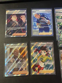 Lot 17 Pokemon Trainer & Supporter Cards Full Art Cards TCG Giovanni Atticus Etc - Image 2