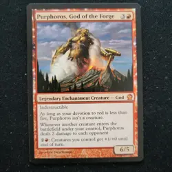 MTG 1x Purphoros, God of the Forge # 135 Theros Magic the Gathering Card x1 NM - Image 1