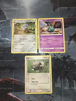 Yuka Morii Illus. 3 Card Lot Zigzagoon, Trubbish, Shieldon Pokemon LP - Image 1