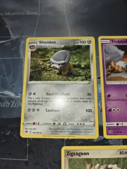 Yuka Morii Illus. 3 Card Lot Zigzagoon, Trubbish, Shieldon Pokemon LP - Image 2