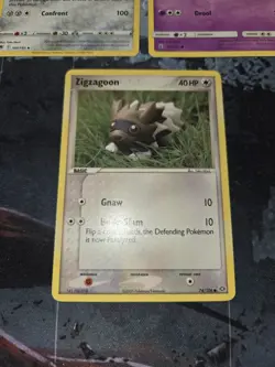 Yuka Morii Illus. 3 Card Lot Zigzagoon, Trubbish, Shieldon Pokemon LP - Image 4