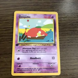 1st Edition Slowpoke 67/82 - Team Rocket - Pokemon Card - Near Mint (NM) - Image 1