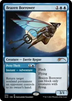 MTG Brazen Borrower // Petty Theft, Secret Lair Drop Series, Near Mint, English - Image 1