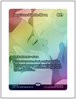 1x Imprisoned in the Moon, Borderless Art Foil, Avatar, Magic MTG NM - Image 1