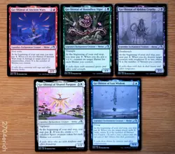 Set of 5 Kamigawa Neon Dynasty Shrine Enchantments *NM* (Magic MTG) Go-Shintai - Image 1