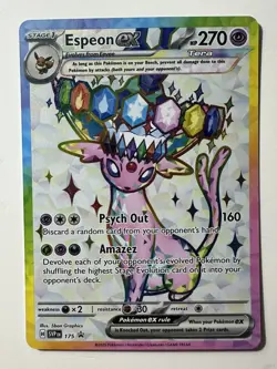 Pokemon Espeon ex SVP 175 Premium Figure Collection Black Star Promo - Image 1