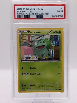 Pokemon 2012 Dark Explorers Bulbasaur Build-A-Bear Stamp 1/108 PSA 9 Mint - Image 1