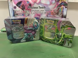 Pokemon TCG: Paradox Clash Tin Set of 2 - Iron Leaves & Walking Wake - Sealed - Image 1