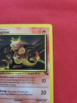 Pokemon: Magmar 1st Edition #39/62 Fossil 1999 Vintage WOTC - LP / MP - J22 - Image 5