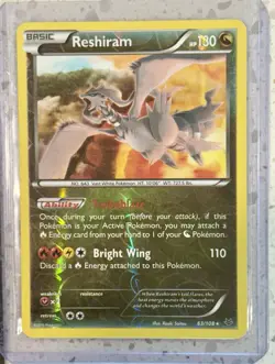 Reshiram - 63/108 - Holo Rare - Reverse Holo LP, English Pokemon Roaring Skies - Image 1