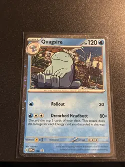 Pokemon TCG Quagsire #156 Black Star Promo ( Cosmos Holo ) Swirl Beside Head - Image 1