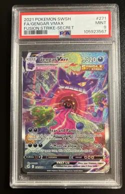 Pokemon TCG PSA 9 Mint Gengar VMAX Secret Rare Alt Art 271/264 Fusion Strike - Image 3