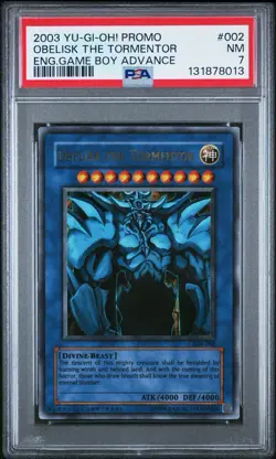 2003 Yu-Gi-Oh! Obelisk The Tormentor GBI Limited Edition Ultra Rare PSA 7 - Image 1