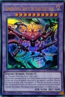 MVP1-EN040 CRIMSON NOVA TRINITY THE DARK CUBIC LORD ULTRA RARE 1ST ED YuGiOh - Image 1
