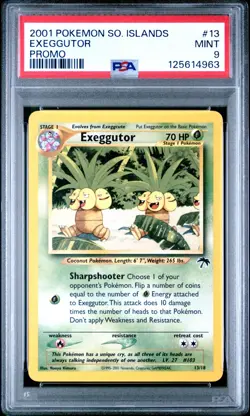 Pokemon Card Exeggutor 13/18 Southern Islands Promo PSA 9 MINT - Image 1