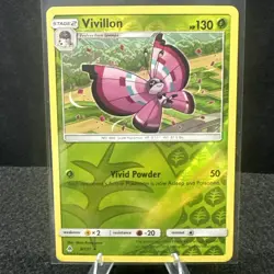 Vivillon Forbidden Light Reverse Holo Rare 8/131 Near Mint Pokemon TCG Card - Image 1