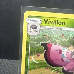 Vivillon Forbidden Light Reverse Holo Rare 8/131 Near Mint Pokemon TCG Card - Image 3