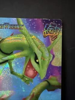 The Pokemon Weekly Rayquaza No.50 Rainbow Foil Japanese Card 🔥🔥 - Image 3