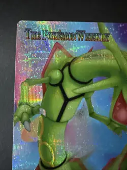 The Pokemon Weekly Rayquaza No.50 Rainbow Foil Japanese Card 🔥🔥 - Image 4