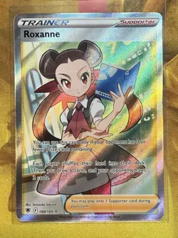 Roxanne 188/189 Astral Radiance Full Art Ultra Rare Holo Pokemon TCG NM Card - Image 1