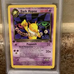 PSA 8 1st Edition Dark Hypno 26/82 Team Rocket Set Pokemon Card Fresh Slab - Image 3