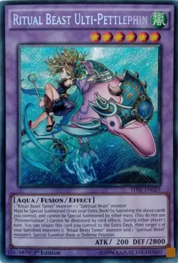 THSF-EN029 RITUAL BEAST ULTI-PETTEPHIN SECRET RARE 1ST EDITION YuGiOh CARD - Image 1
