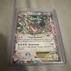 Pokemon TCG Rayquaza EX XY69 Black Star Promo Card (Shiny) Holo Medium Played - Image 1