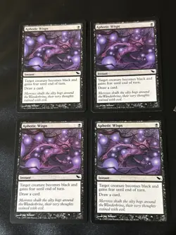 Aphotic Wisps X4 Shadowmoor Ex Condition See Pics Front Back - Image 1