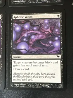 Aphotic Wisps X4 Shadowmoor Ex Condition See Pics Front Back - Image 2
