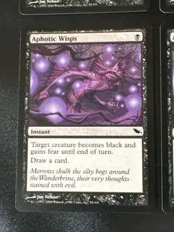 Aphotic Wisps X4 Shadowmoor Ex Condition See Pics Front Back - Image 3