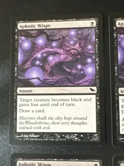 Aphotic Wisps X4 Shadowmoor Ex Condition See Pics Front Back - Image 5