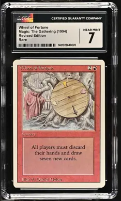 MTG Wheel Of Fortune Revised CGC 7 Near Mint Magic the Gathering Graded Not PSA - Image 1