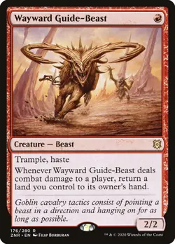 Magic the Gathering (mtg): ZNR: Wayward Guide-Beast (x 4) - Rare - Image 1